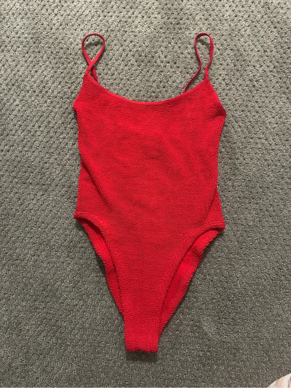 Hunza G Perra Red One-Piece Swimsuit